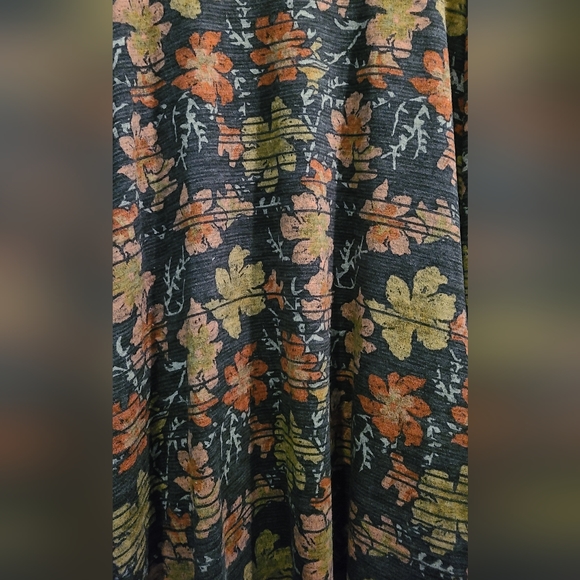 LLR LuLaRoe Sarah Cardigan Duster Floral Pattern w Stripes XL - Picture 4 of 6